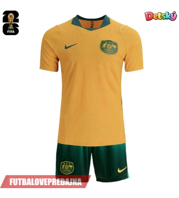 Lacne Dětský Futbalové dres Austrália MS 2026 Krátky Rukáv - Domáci (+ trenírky)
